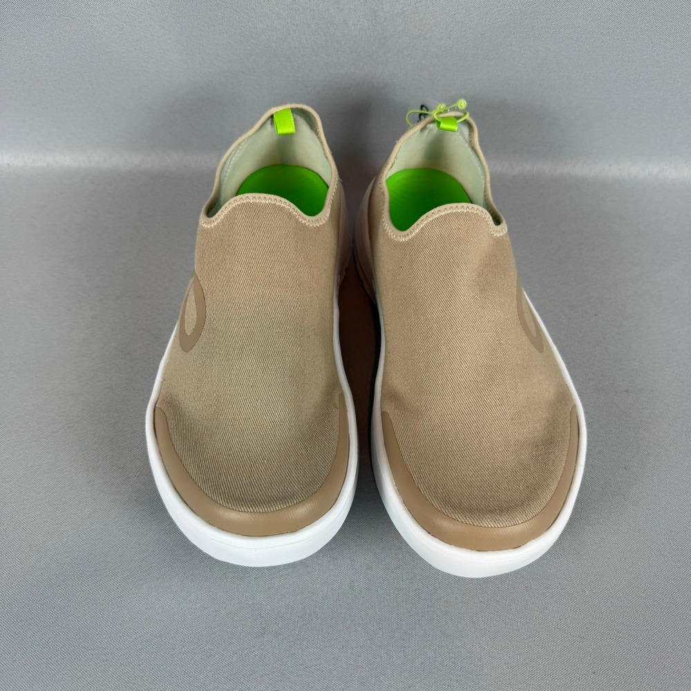 Oofos OOmg Eezee Recovery Sneakers Mens 10 Taupe White Slip-On Light Shoes NIB - Picture 4 of 8